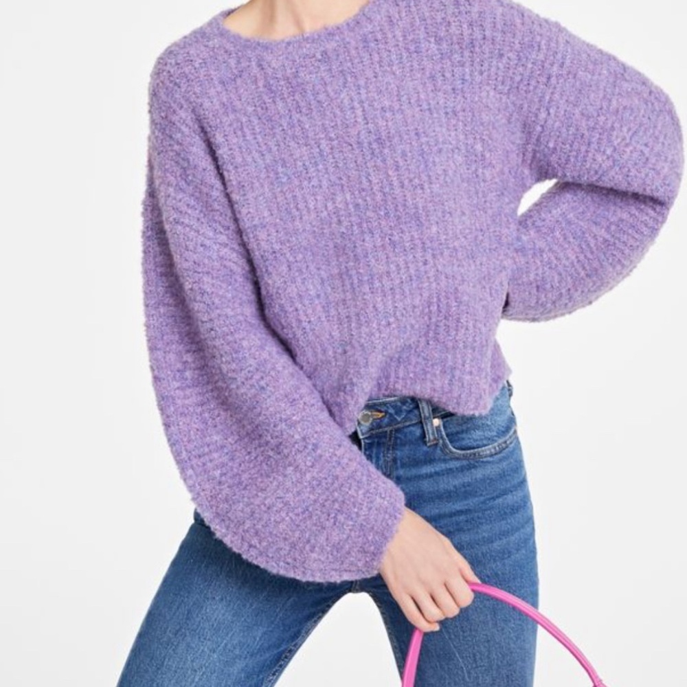 On 34th brand pullover fuzzy multishade purple sweater